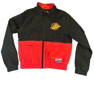 New Era Black Vancouver Canucks Windbreaker Jacket NWT